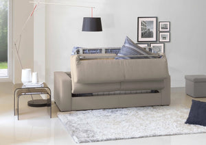 Alibella, Divano Letto con Penisola Sfoderabile Made in Italy, 260x95 cm Grigio Tortora