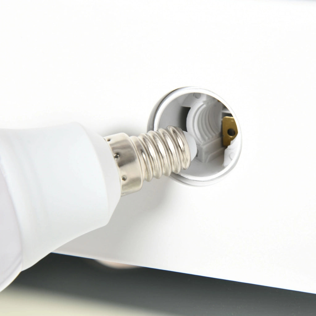 Specchio Hollywood da trucco 80 x 60 cm con LED dimmerabili, touch e memory, bianco