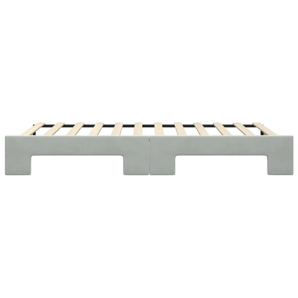 Divano Letto con Letto Estraibile-Sofa Letto-Daybed Grigio Chiaro 100x200 Velluto 870145