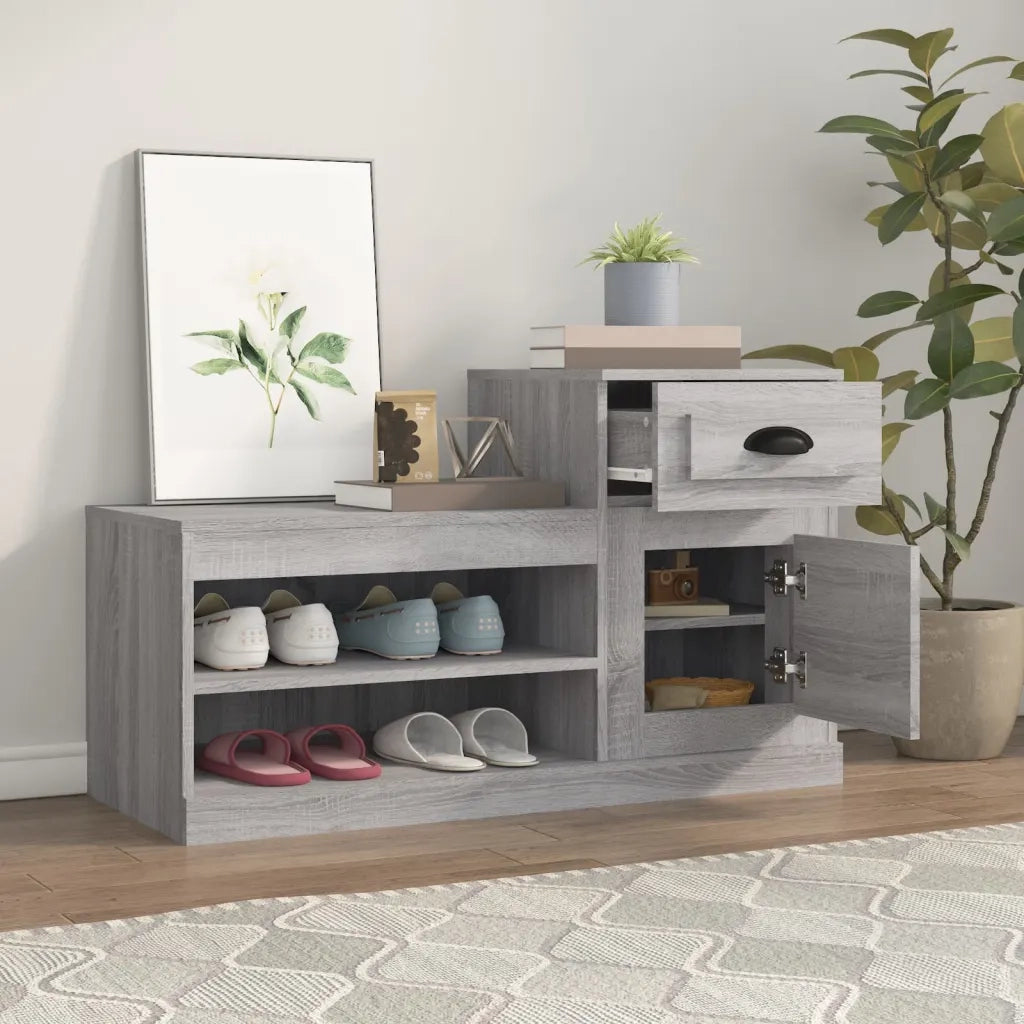 Scarpiera Grigio Sonoma 100x42x60 cm in Legno Multistratocod mxl 127116