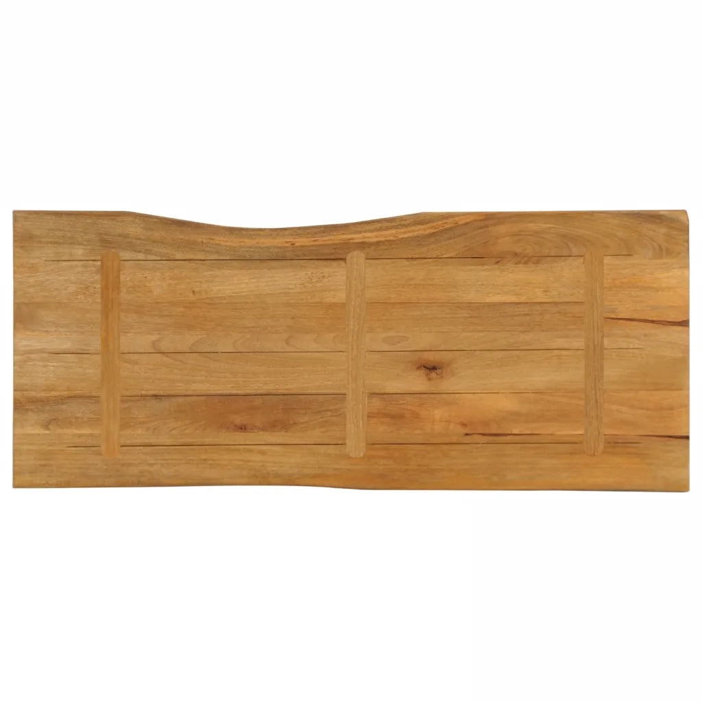 vidaXL Piano Tavolo 140x60x3,8 cm Bordi Vivi in Legno Massello Mango