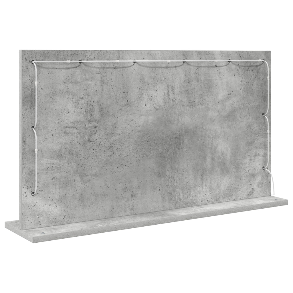 Specchio da Toeletta Grigio cemento Cemento 80 x 45 x 18 cm