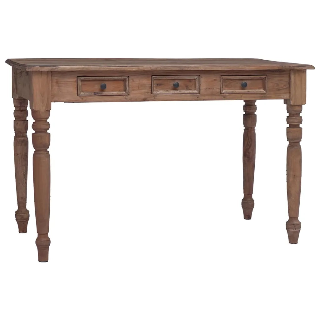 Scrivania con Cassetti 117x57x75 cm in Legno Massello di Mogano 283909