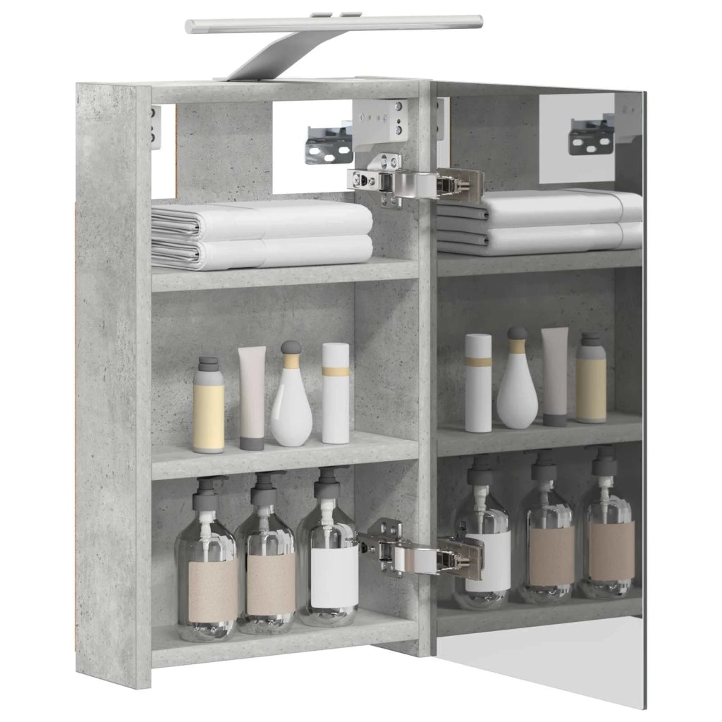 Mobiletto per specchio da bagno con lo scaffale Grigio cemento