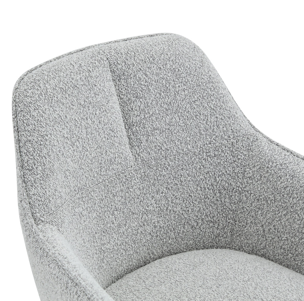Set di 2 sedie da pranzo girevoli a 360° in stoffa e legno grigio