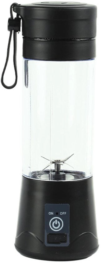 Blender portatile, 380 ml, BPA libero, mini blender, blender multifunzione, caricatore USB-C - nero