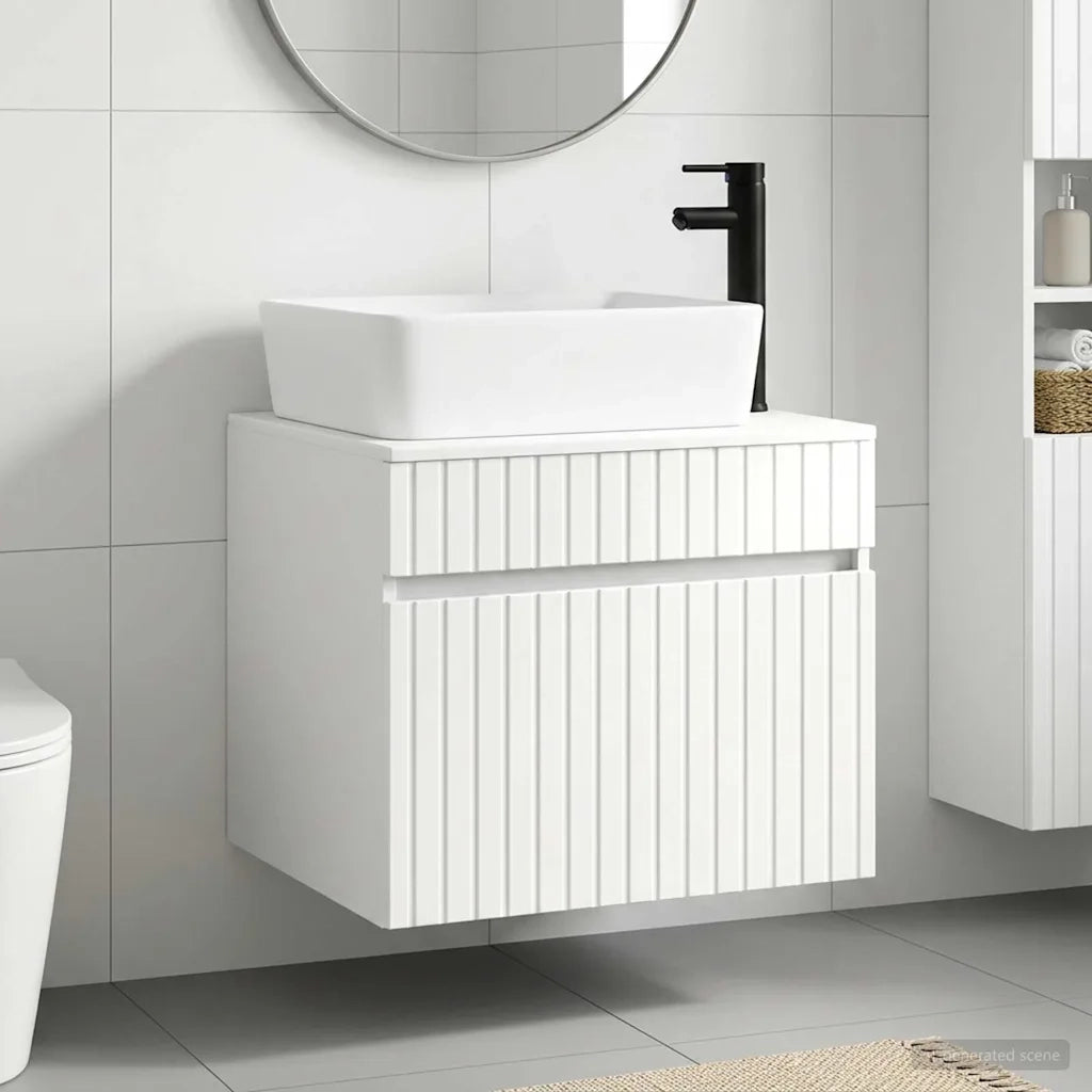 Set di mobili per il bagno Bianco Lucido Legno ingegnerizzato 3404304