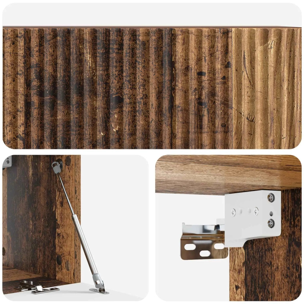 Mobile Porta TV da Muro Legno antico 78,5 x 31 x 30 cm