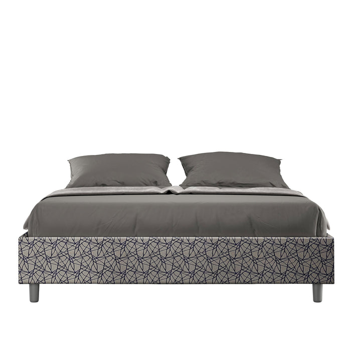 Letto Matrimoniale Sommier 160x190 cm con Rete Azelia Era 09 Blu