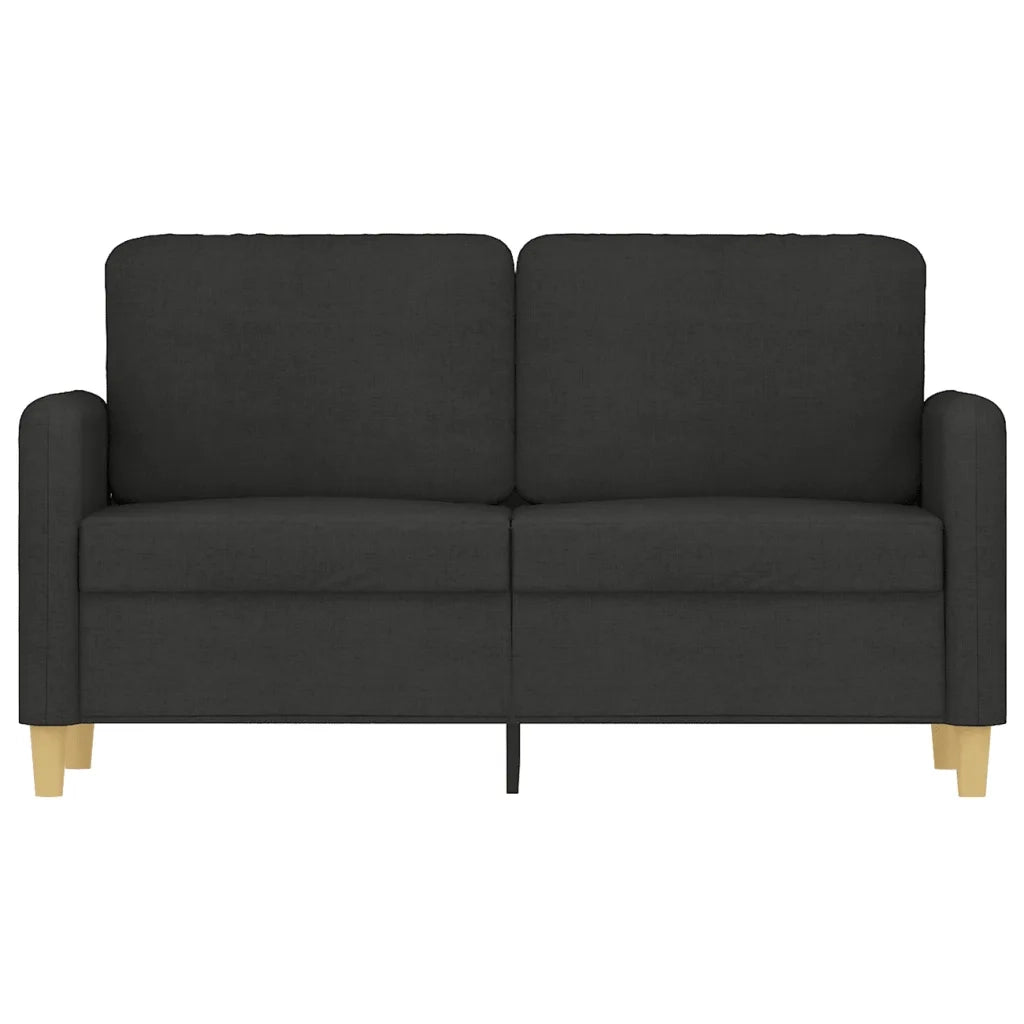 Divano a 2 Posti Nero 120 cm in Tessuto 359474