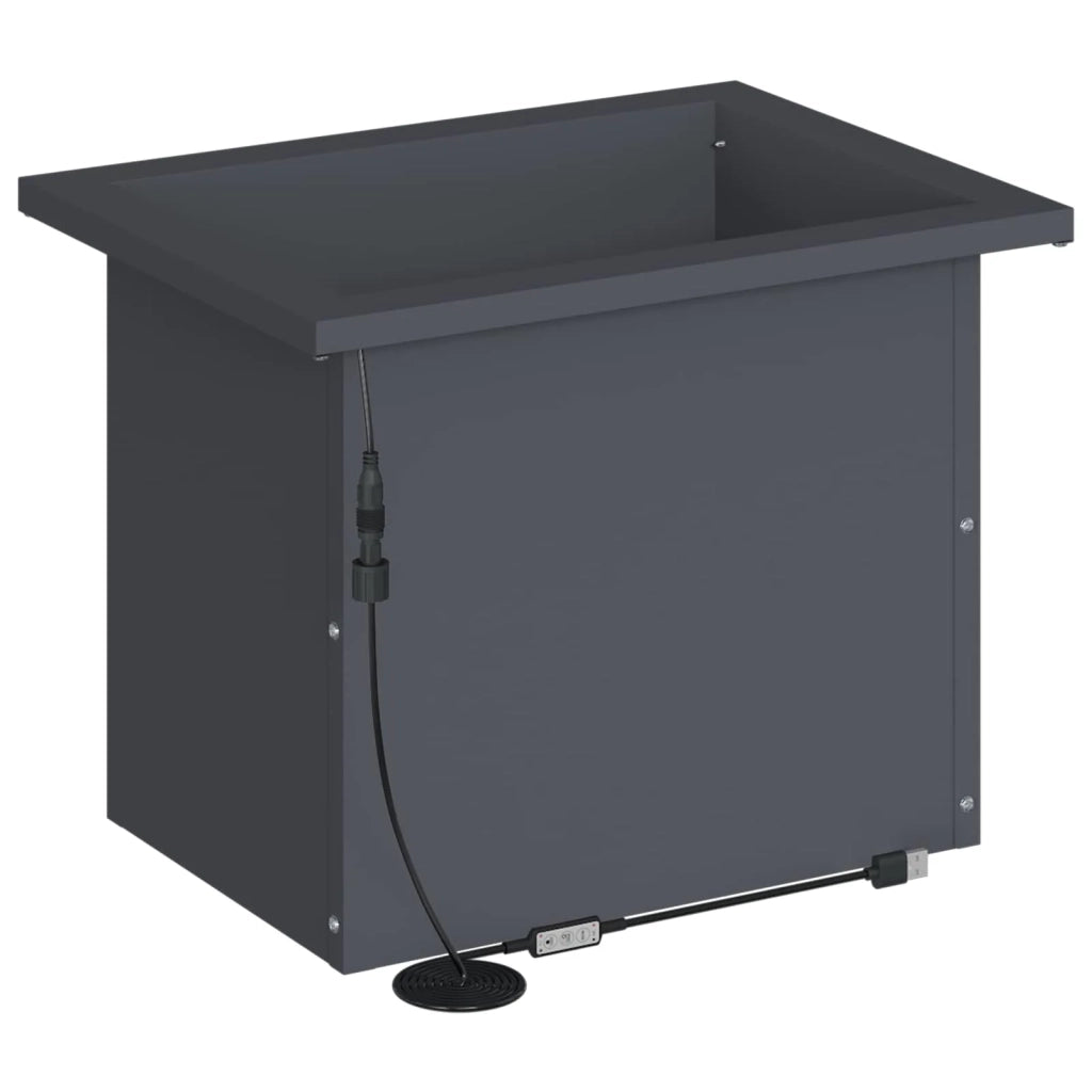 Fioriera da giardino con LED 2 pz Antracite 30 x 40 x 30 cm 8008075