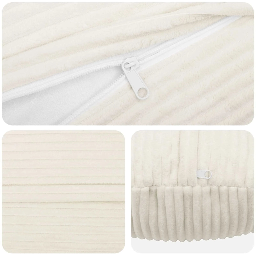 Federa 2 pcs HEERLEN Crema Ø 40 cm corduroy 922273