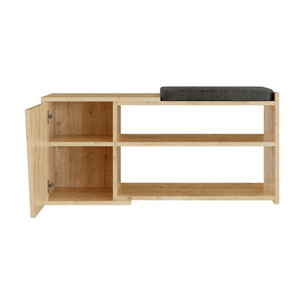 Mobile Portascarpe Neneng, Scarpiera 06-ago Paia, 104x47x37h cm Marrone Quercia