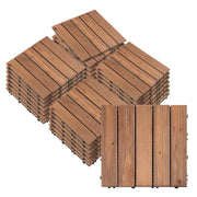 Pavimento Esterno in Legno ¨C zephmum ¨C Set 27 Pezzi 30x30x2.5cm