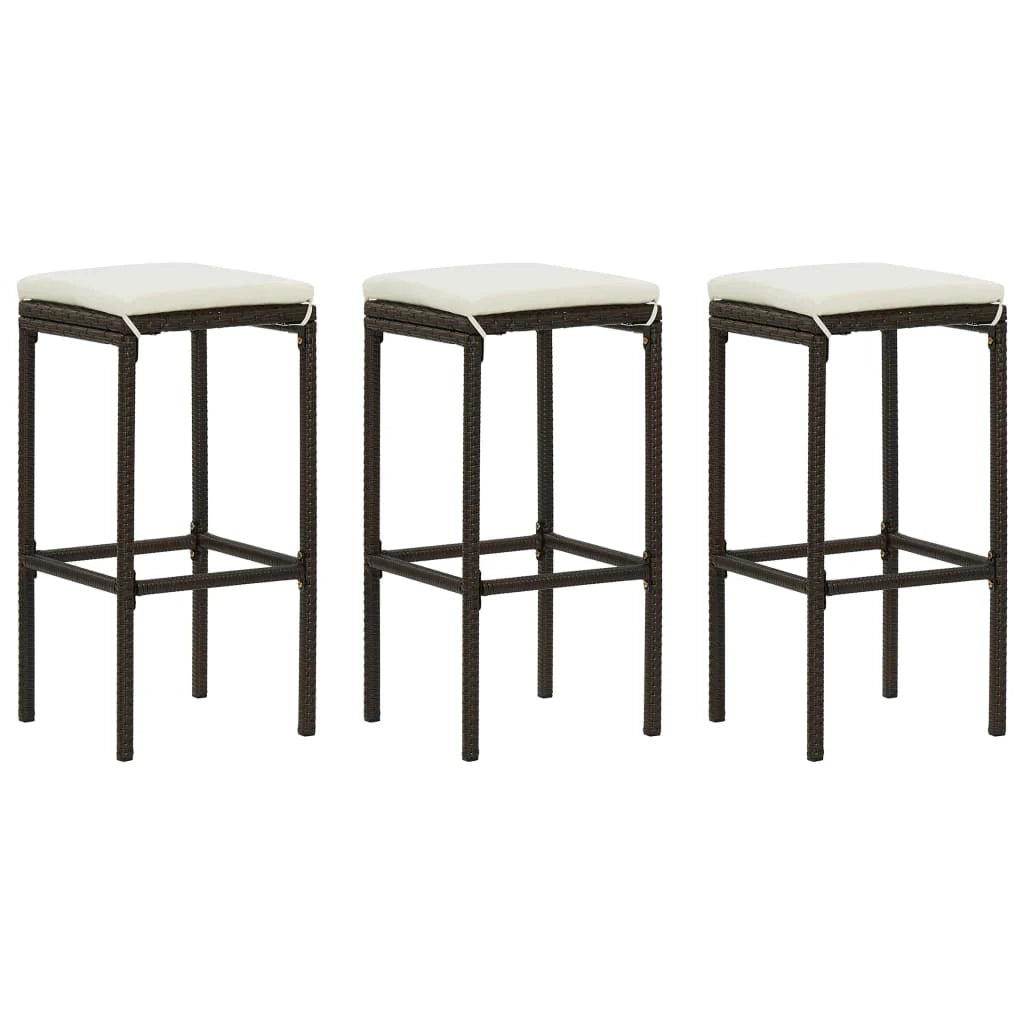 Set da bar da giardino marrone da 4 pezzi con cuscini 02_0013459