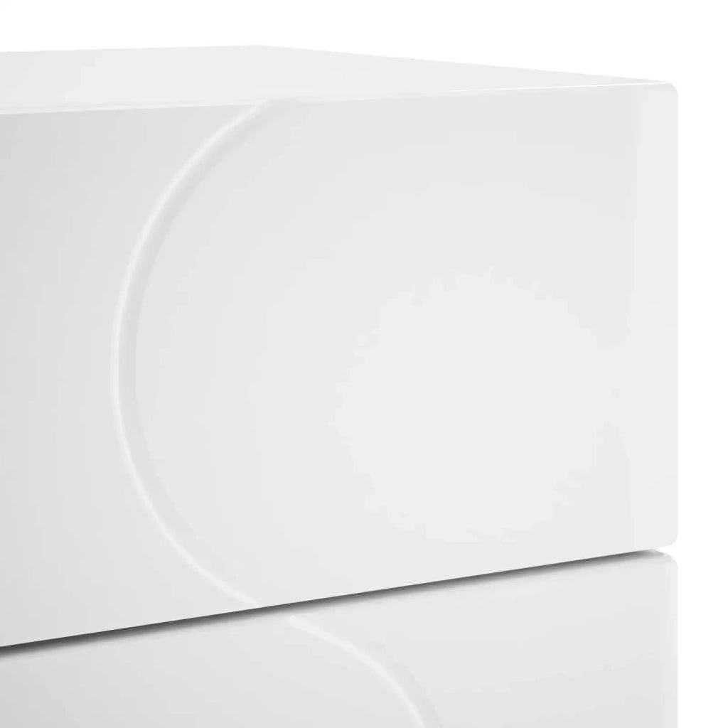 Armadio da Notte Bianco Lucido 33,5 x 34,5 x 60 cm 8011431