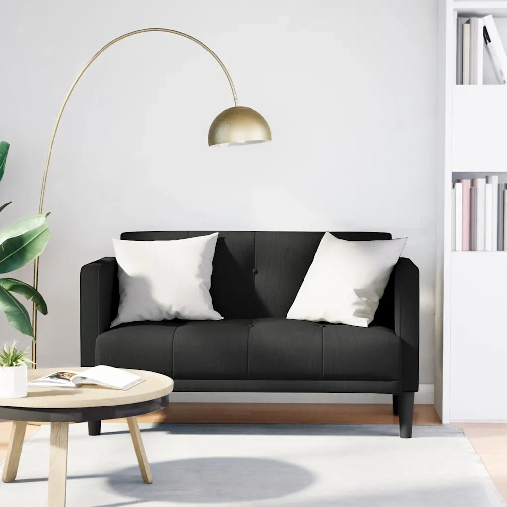 Divano Divanetto-Sofa Nero 111 cm in Tessuto
