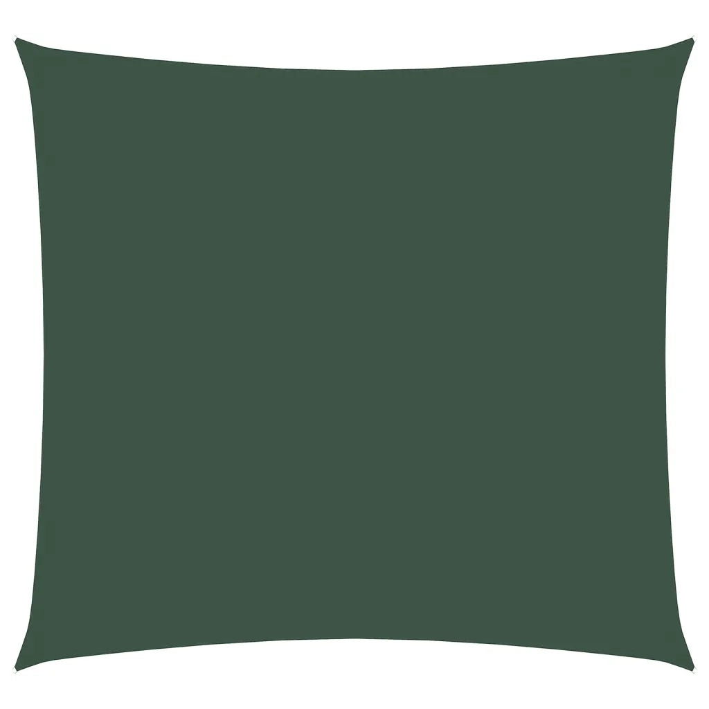 Parasole a Vela in Tela Oxford Quadrato 4,5x4,5 m Verde Scuro