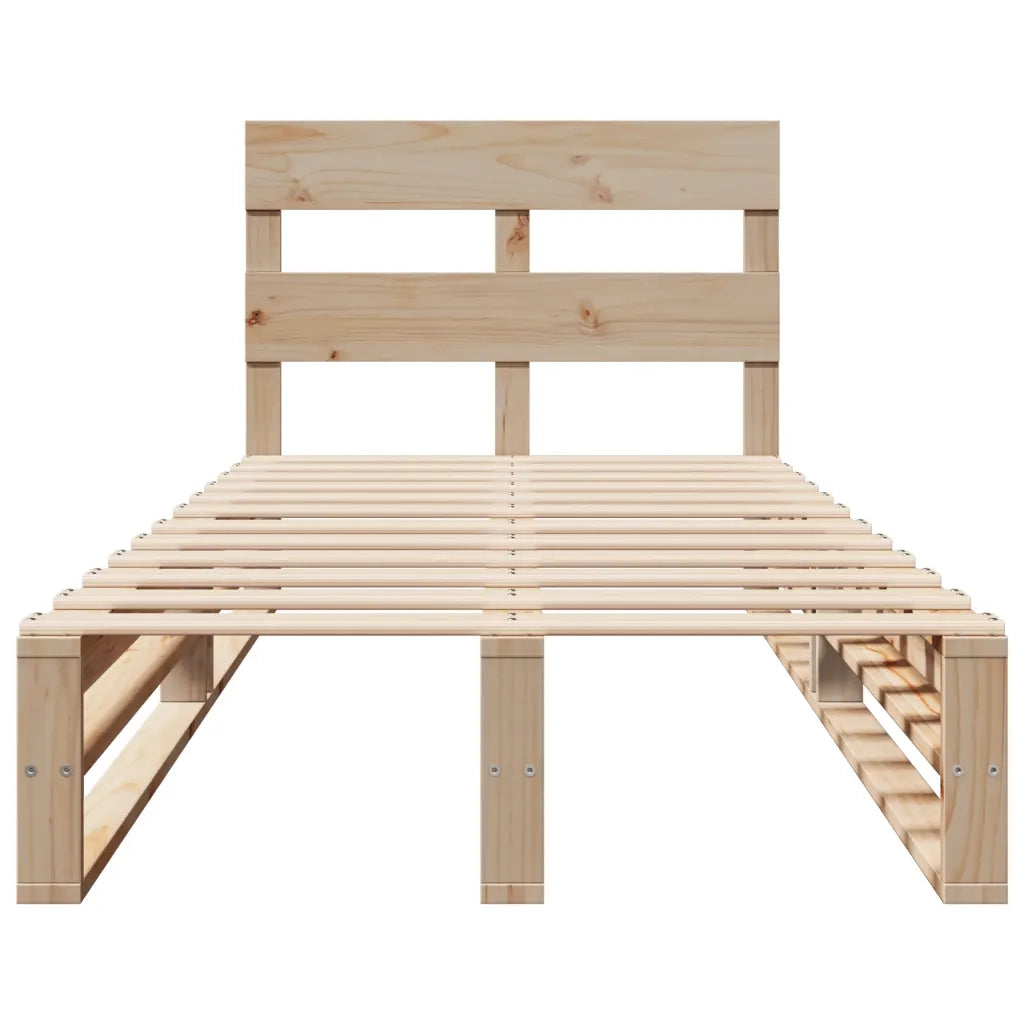 Letto senza Materasso 90x190 cm in Legno Massello di Pino 850821
