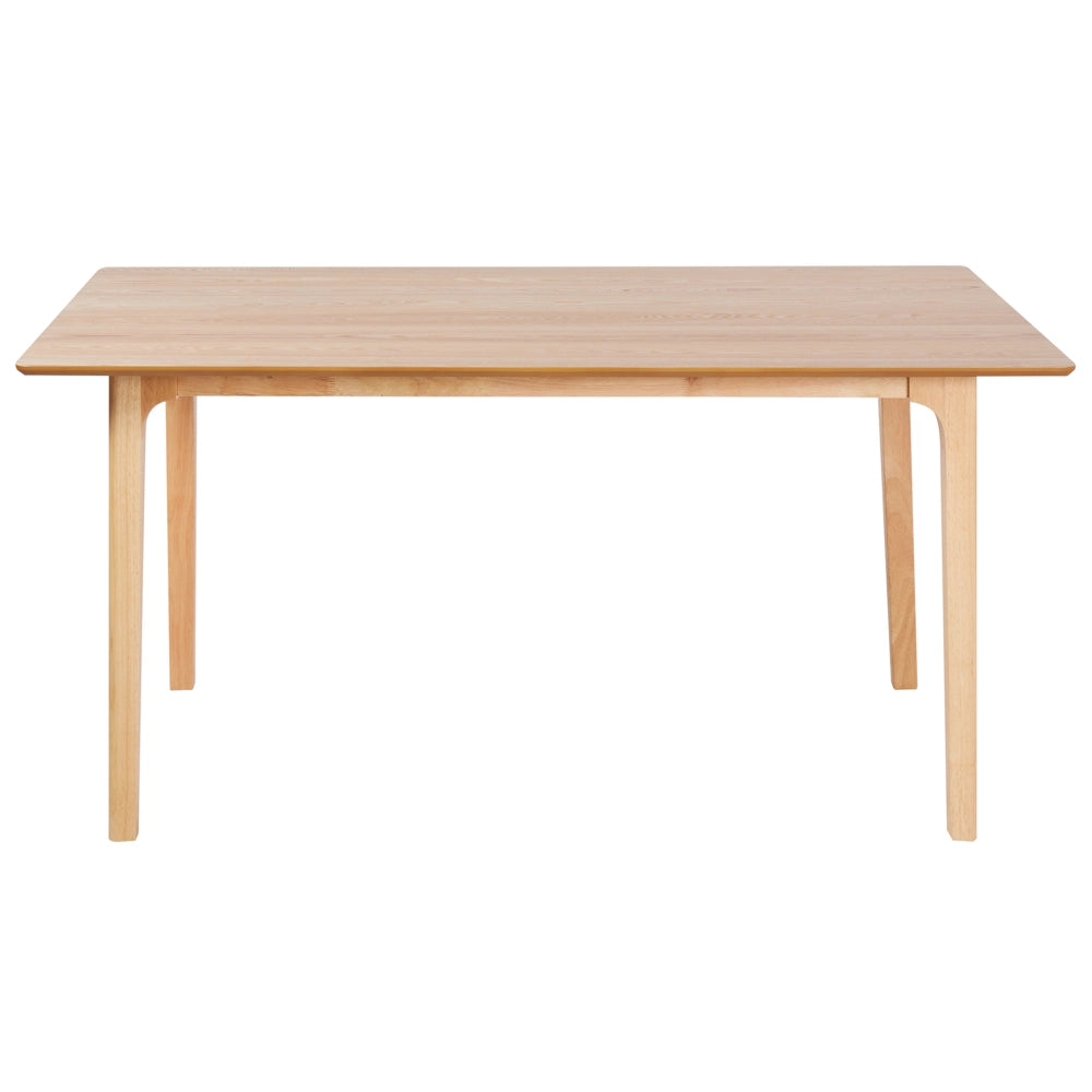 Tavolo da pranzo MDF 160 x 90 cm Piano impiallacciato in frassino Tavolo da cucina di design moderno