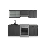 Vicco Cucina componibile Antracite casa di campagna/bianco 200 cm senza piano di lavoro