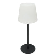 Lampada da tavolo LED ricaricabile per interni ed esterni, 2W, 3.7V 1200mAh, USB 5V 1A, luminosità regolabile, funzione memoria, IP65, nera