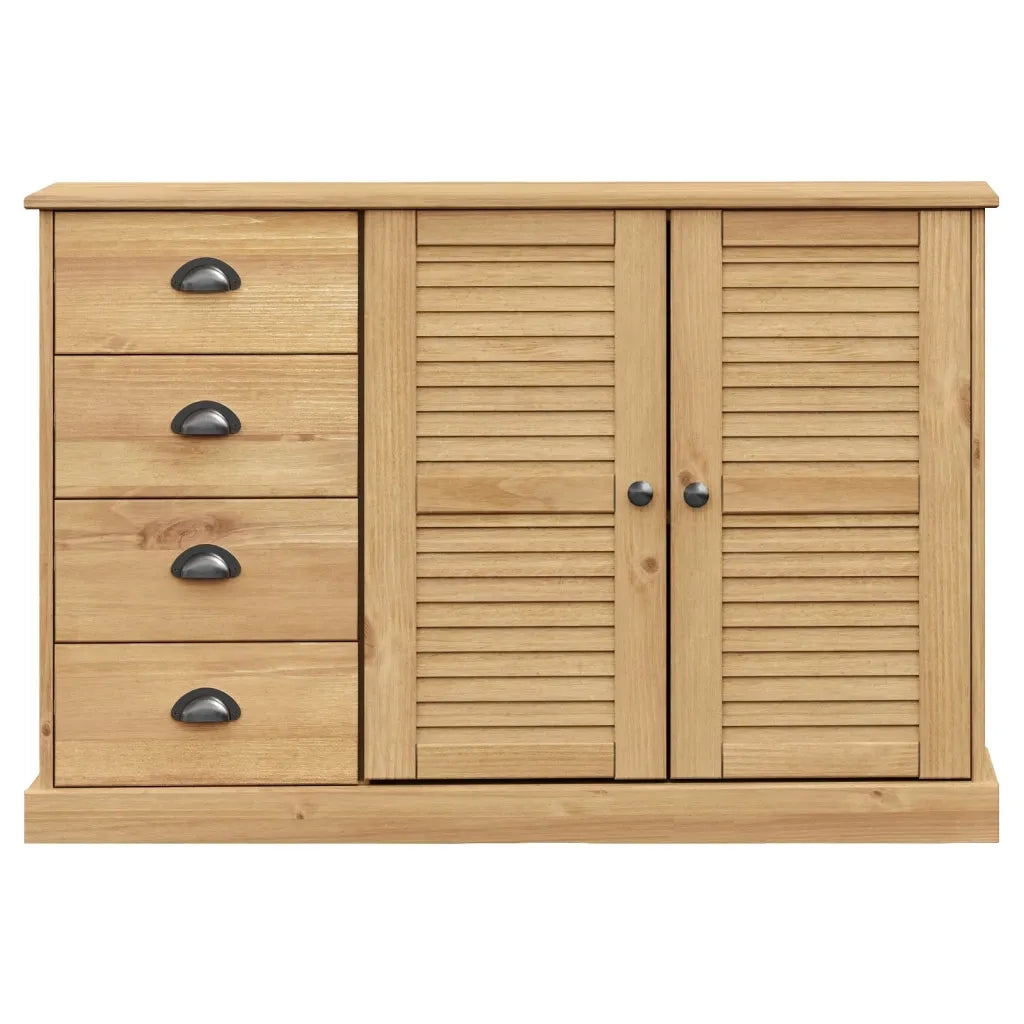 Credenza con Cassetti VIGO 113x40x75 cm Legno Massello di Pino
