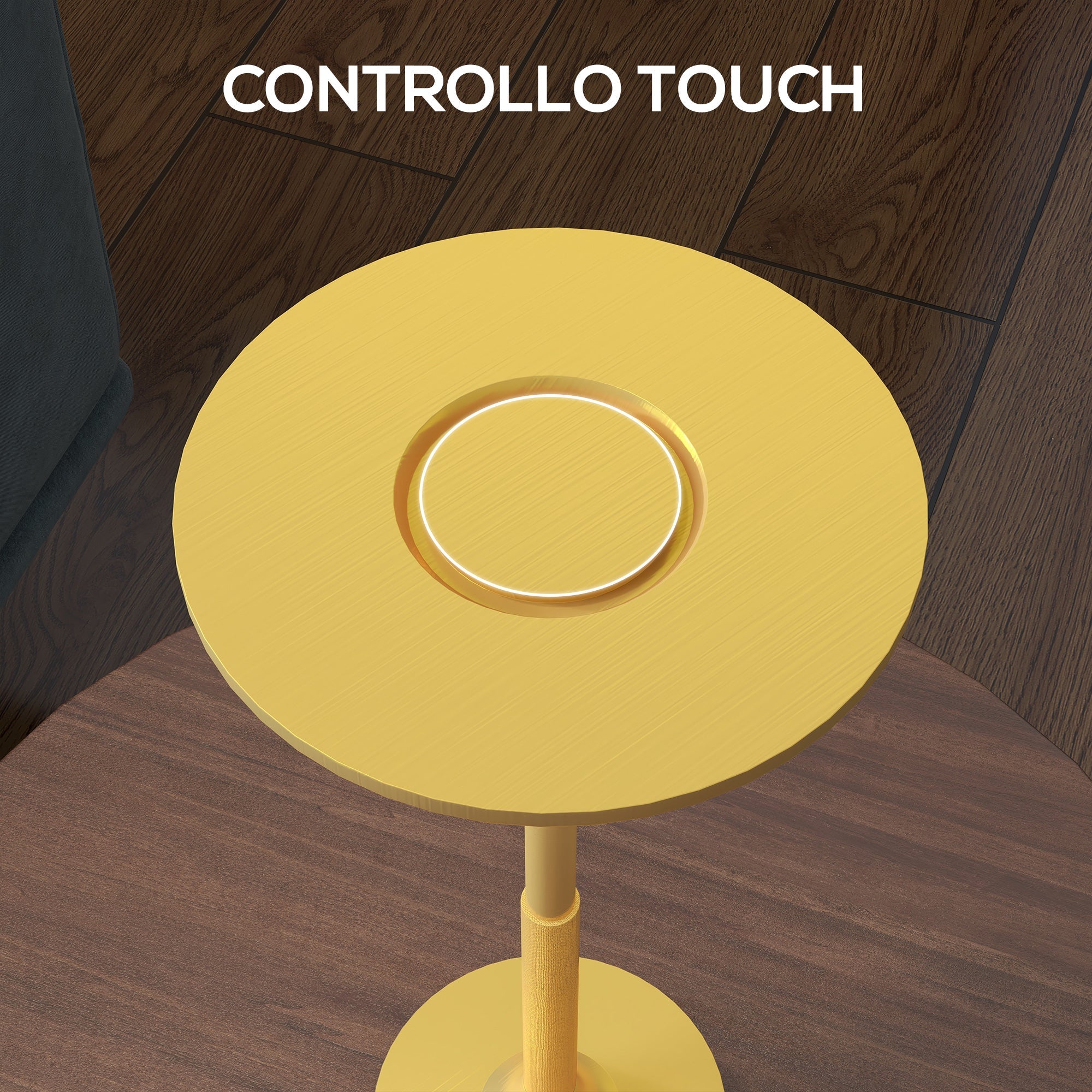 Lampada da Tavolo a LED Senza Filo Touch Ø13x28,5 cm Batteria Ricaricabile Oro