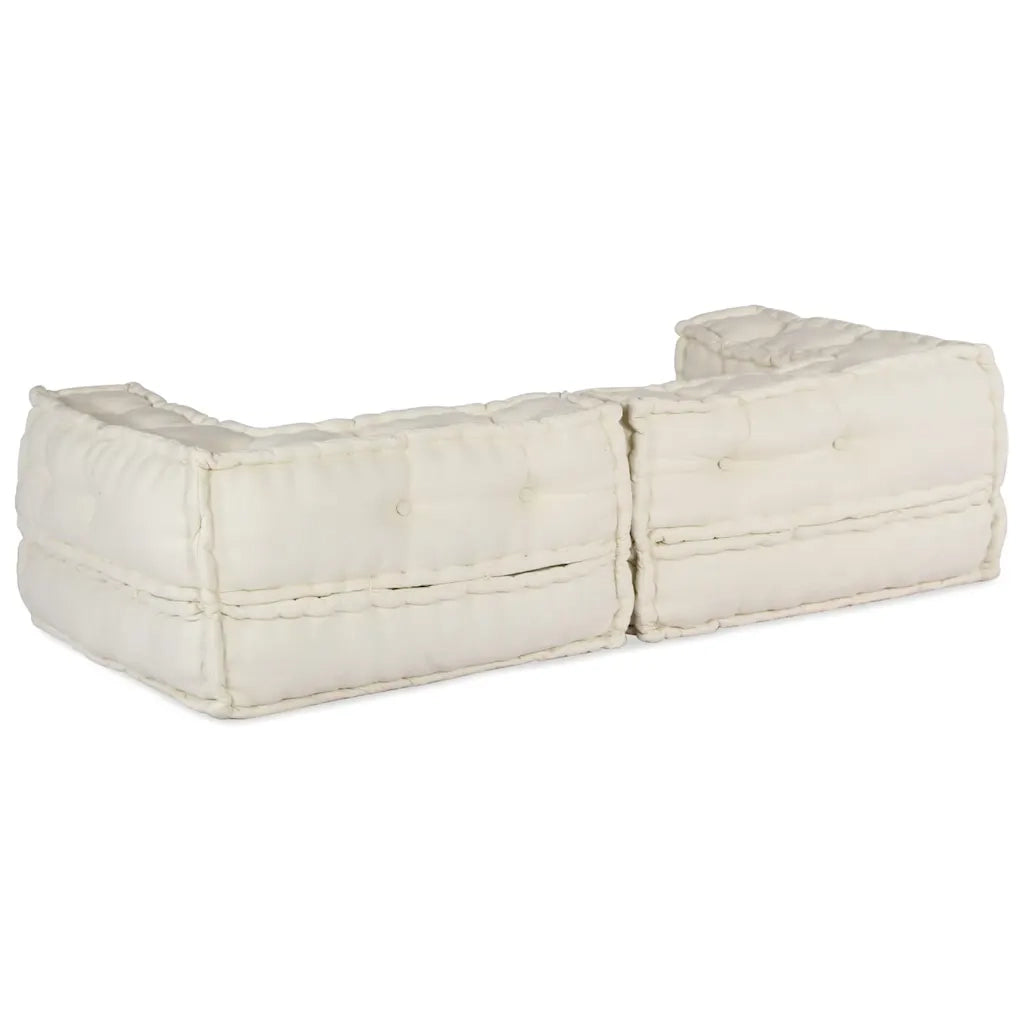 vidaXL Pouf Modulare Crema 140x70x36 in Tessuto