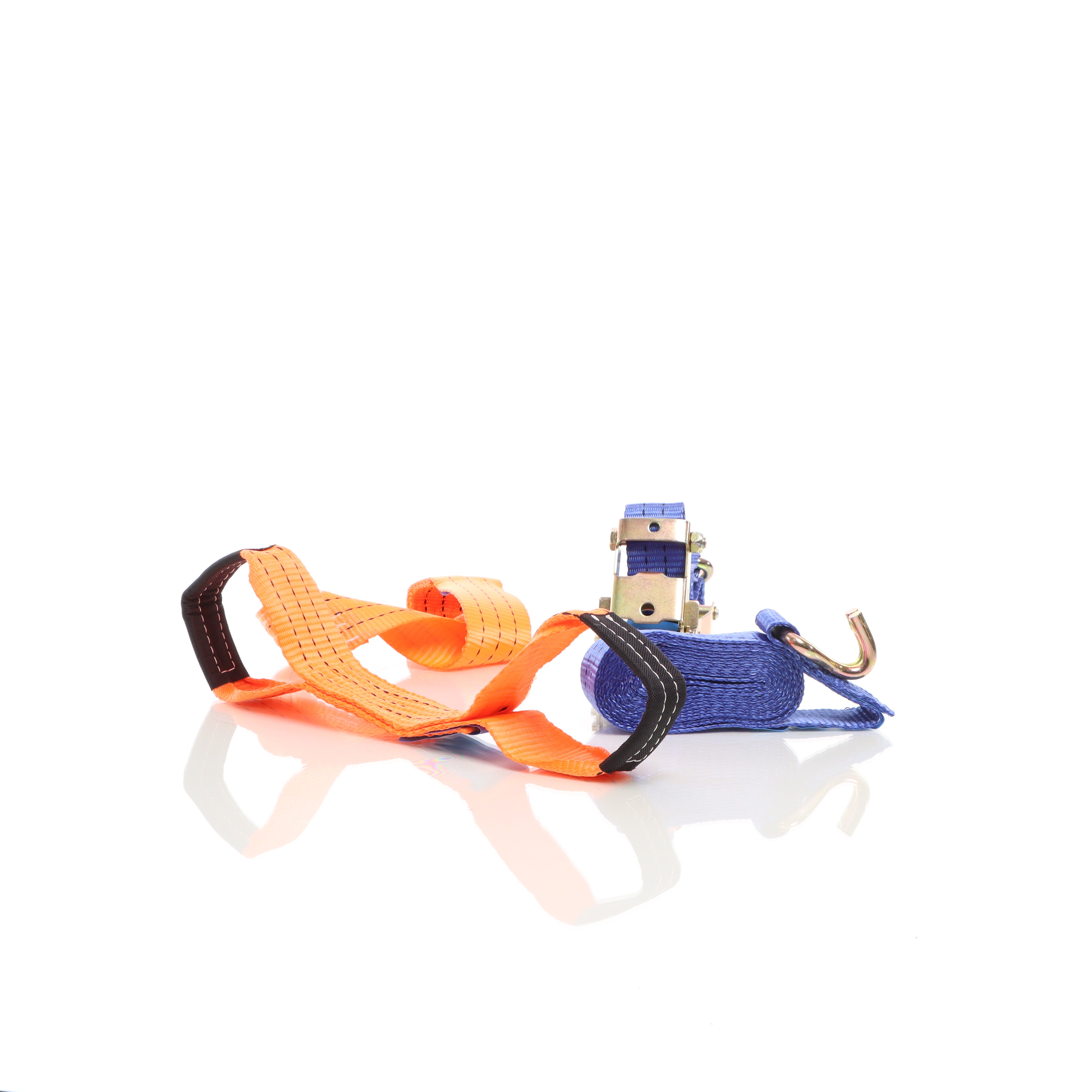 Set 4 cinghie pneumatici 35mmx3,5m 3000daN per fissaggio auto su bisarca carro attrezzi autocarro