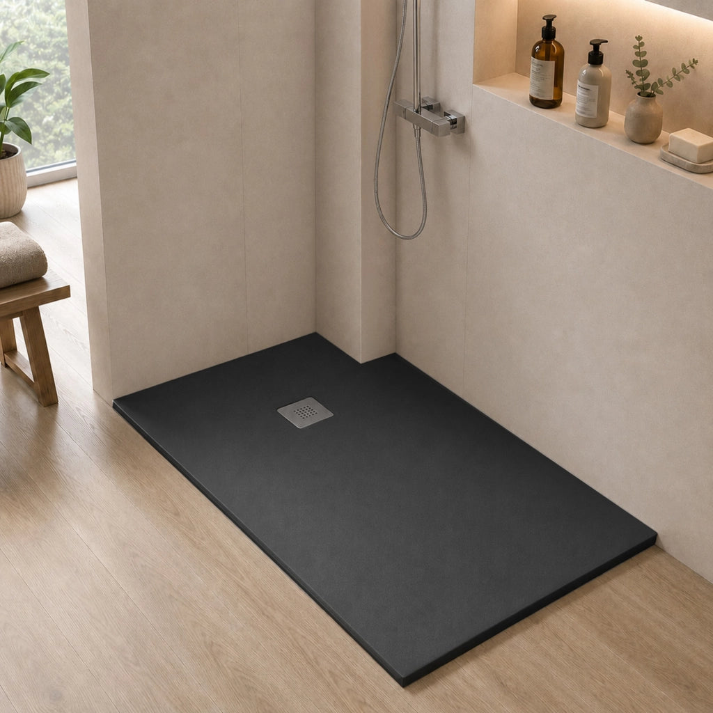 Piatto doccia in resina 75x120 rettangolare Karen ardesia
