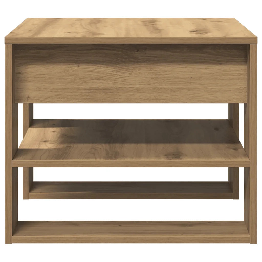 Tavolino salotto | Tavolino da caff¨¨ | Tavolino da Soggiorno Rovere Artigianale 55,5x55x45 cm in Truciolato