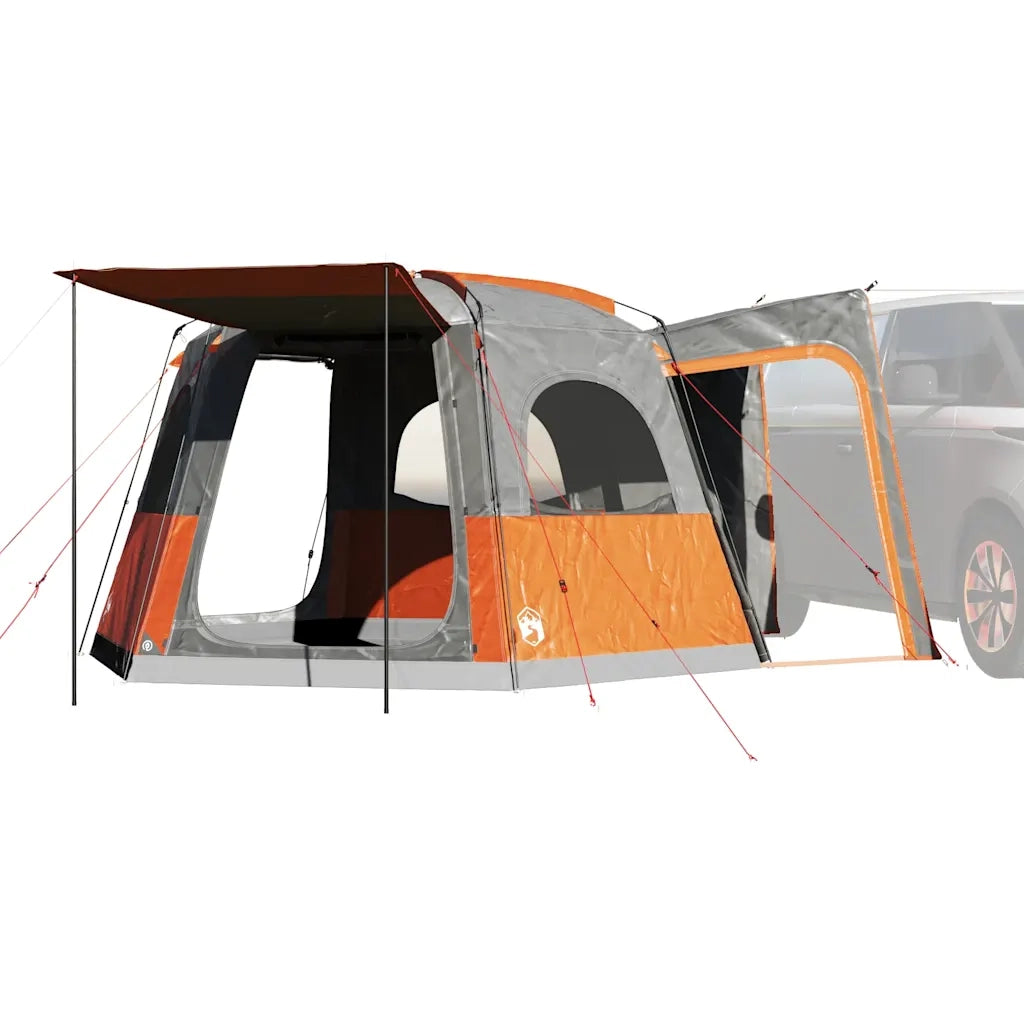 Tenda da Campeggio 4 Persone-Tenda per Escursionismo Grigio e Arancione Impermeabile 771872