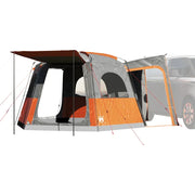 Tenda da Campeggio 4 Persone-Tenda per Escursionismo Grigio e Arancione Impermeabile 771872