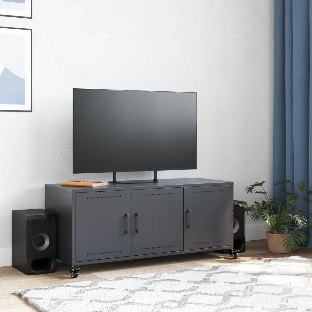 Mobile TV Antracite 100,5x39x43,5 cm Acciaio