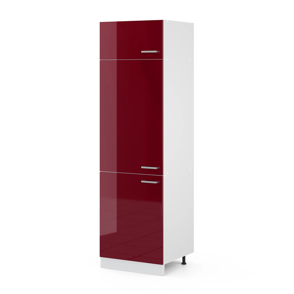 Vicco Frontale cucina Rosso lucido 59.6 x 196 cm frontale del mobile per mobile per frigorifero
