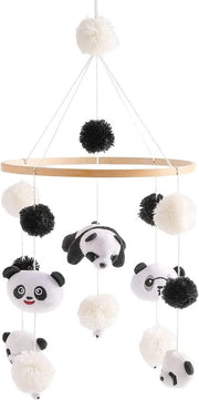 Mobili per camera da letto con palline morbide per bambino - orso e panda - decorazione per camera da letto per bambino senza gender