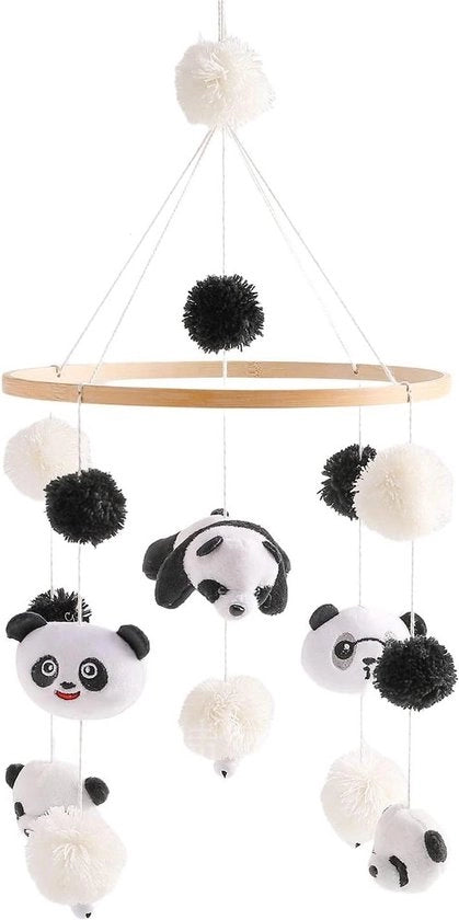 Mobili per camera da letto con palline morbide per bambino - orso e panda - decorazione per camera da letto per bambino senza gender