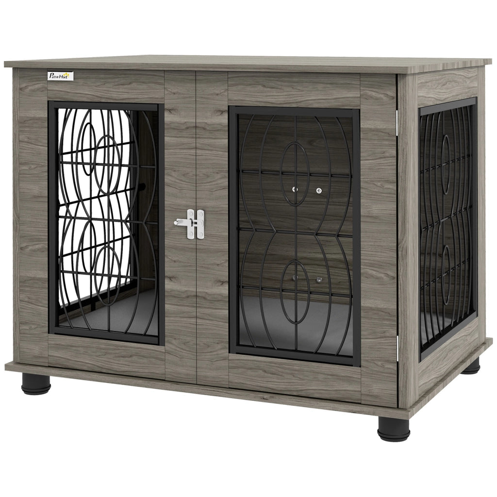 Letto per cane con materasso ¨C zephmum ¨C grigio/metallo 80x56x63cm