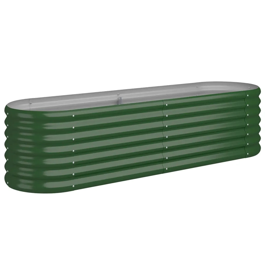 Letto Giardino Acciaio Zincato 152x40x36 cm Verde 318868