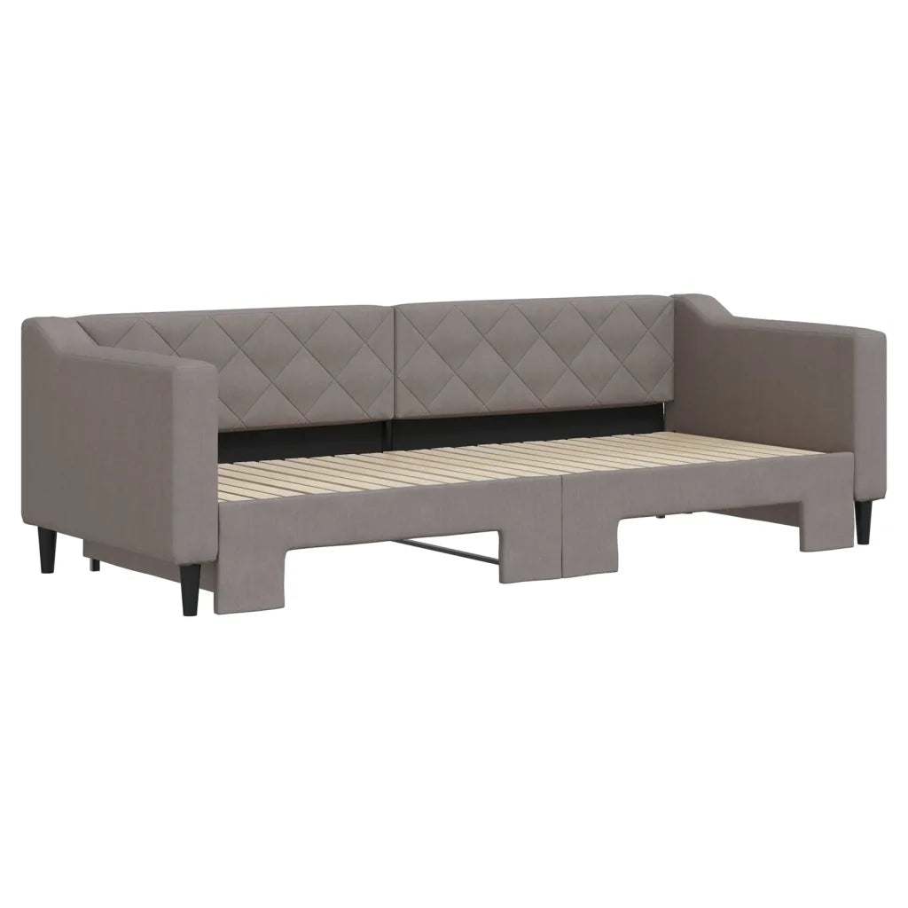 Divano Letto con Letto Estraibile Tortora 80x200 cm Tessuto 3197424