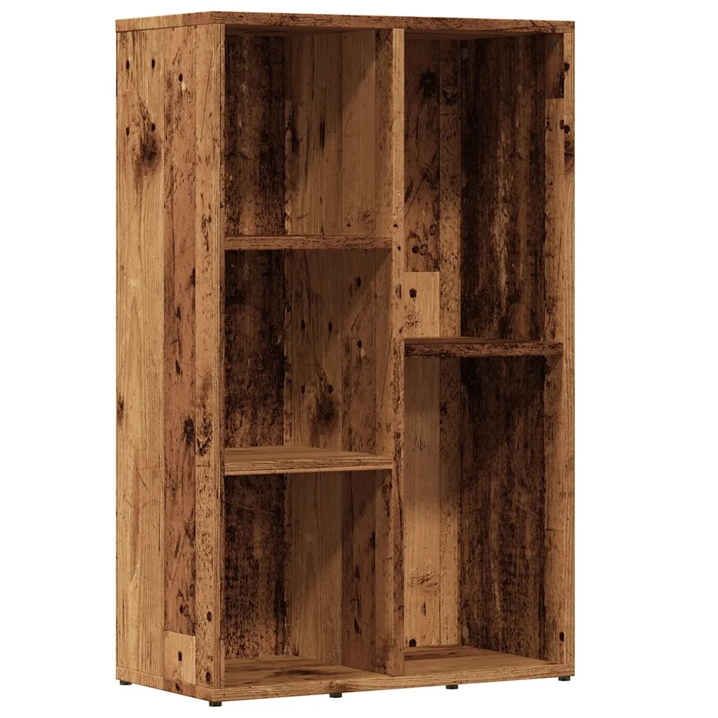 Libreria-Scaffale per Libri-Mobile di Stoccaggio Legno Antico 50x25x80 cm in Legno Multistrato