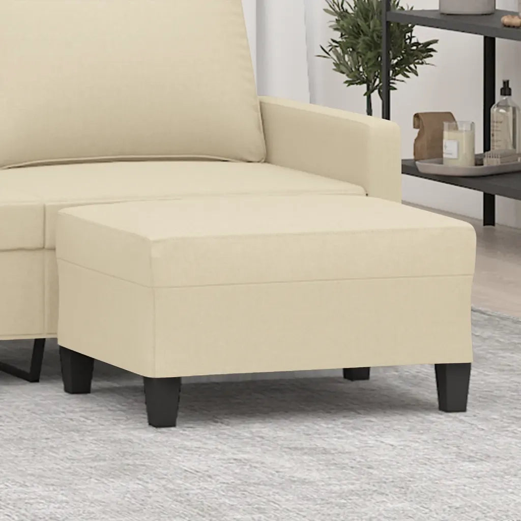 Poggiapiedi Crema 70x55x41 cm in Tessuto 349349