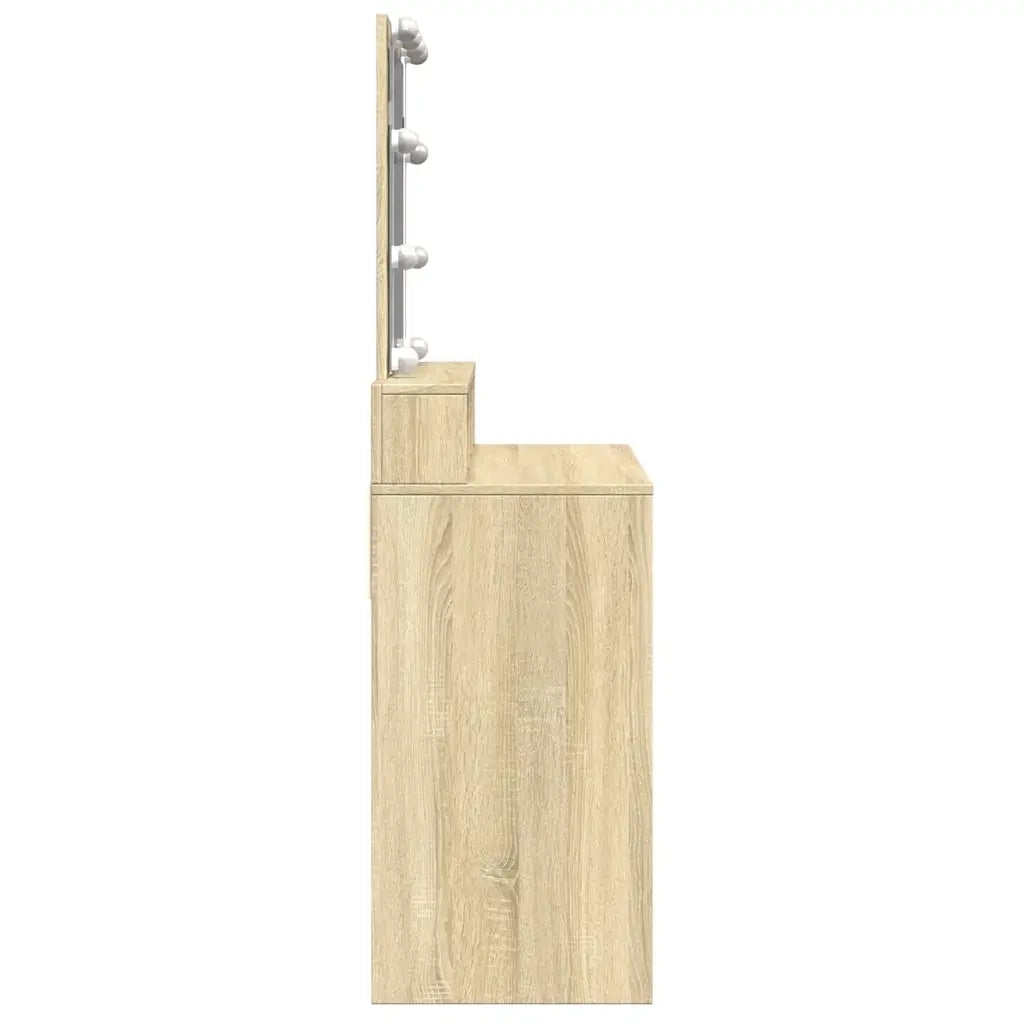 Toeletta con LED Rovere Sonoma 80x41x144,5 cm 848180
