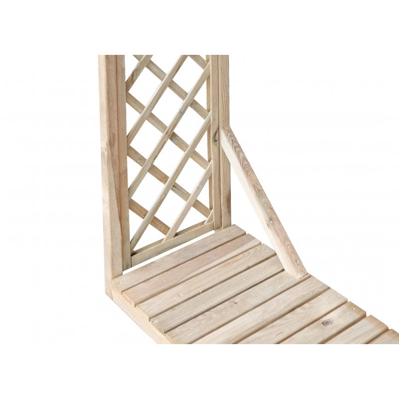 Legnaia da esterno in legno 162x60x205 cm - Abete impregnato - Con griglie decorative