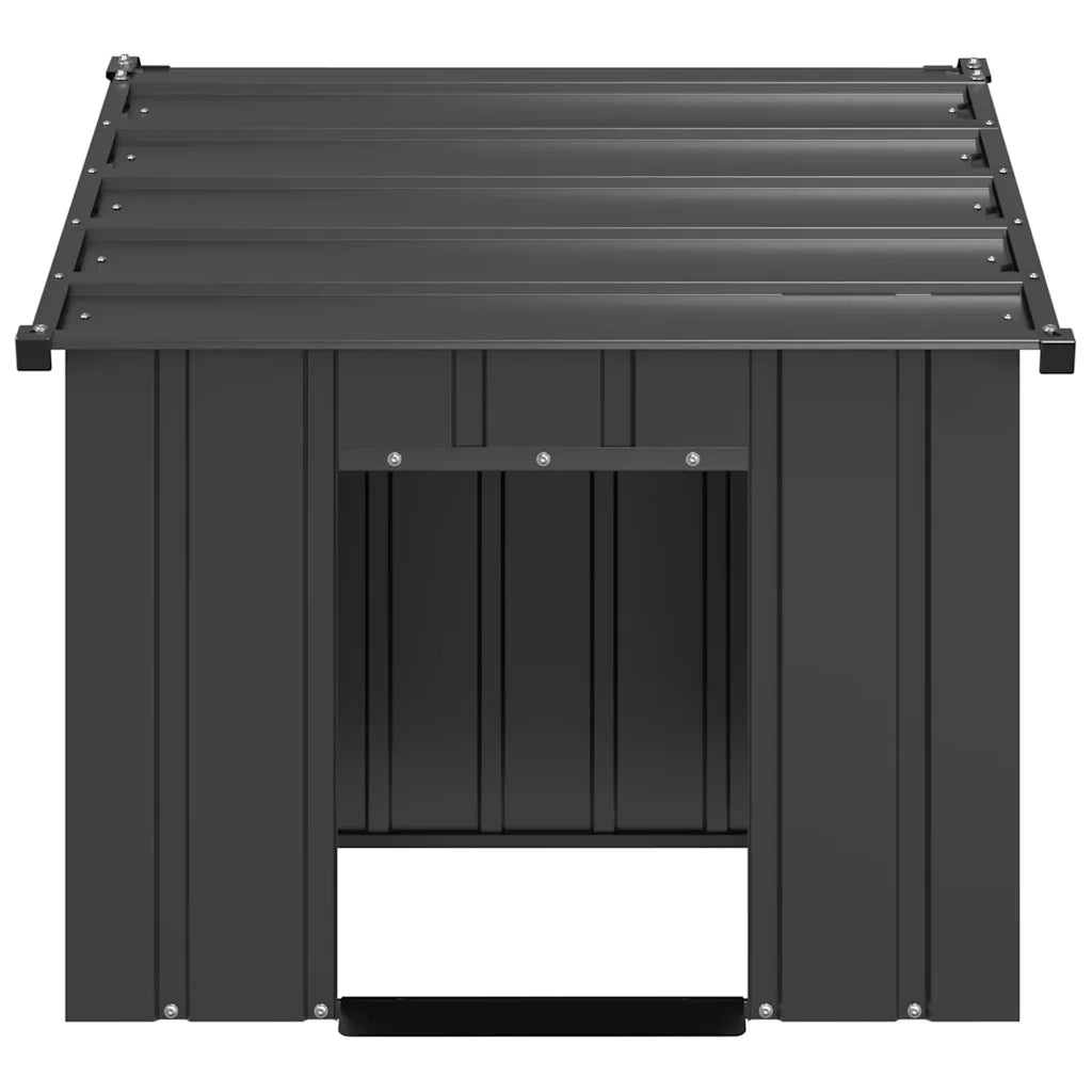 Casetta per Cani con Tetto 83x130x85 cm Acciaio Zincato 4100915