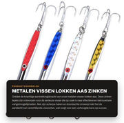 Lepel da Pesca Metallico - Zinco - Falsa Moletta - Esca - Lepel Rigid - 3 Gruppo di Ganci - Alta Qualità di Fabbricazione - Attrezzo per Pescare