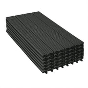 Set di Pavimentazione per Giardino con Sistema di Fissaggio a Clic - Confezione da 6 - Resistente al Tempo e Solido - Paving per Giardino, Paving - 30x60x2 cm - Antracite
