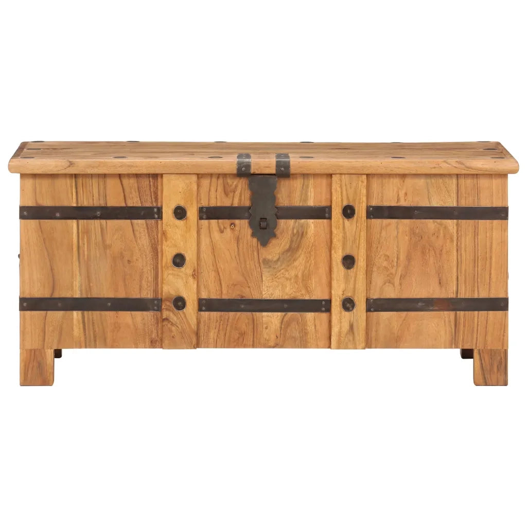 Baule 90x40x40 cm in Legno Massello di Acacia cod mxl 38278