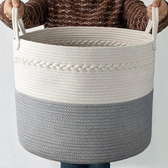 Mand per coperte | Mand per coperte e asciugamani | Mand per bambini | Mand per la camera dei bambini | Mand per giocattoli | Mand per bambini 56x56x36 - Grigio